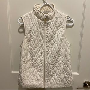 Croft & Barrow White Quilted Vest EUC